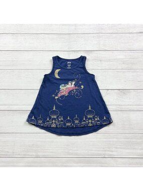 Disney Jumping Beans Girls Tank Dress Aladdin Jasmine Carpet Glitter Graphic 3T